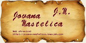 Jovana Mastelica vizit kartica